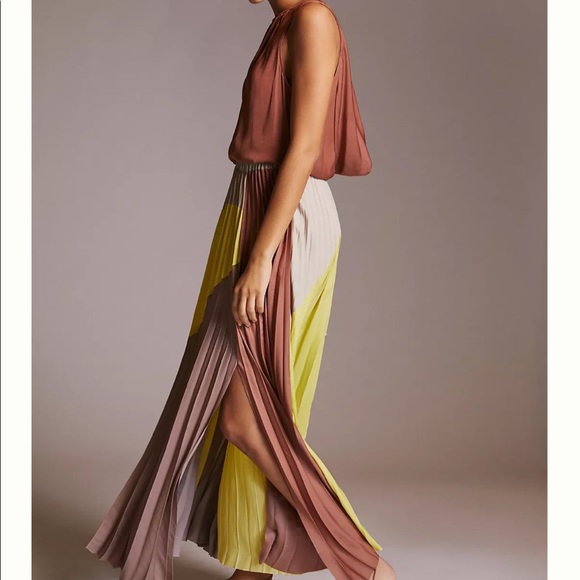 πHPπ Anthropologie Dolan Left Coast Colorblocked Maxi Skirt in Neutral Motif - Picture 5 of 7